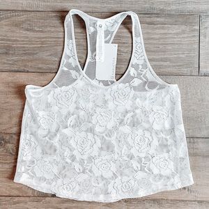 NEW Fabletics floral lace Racerback tank